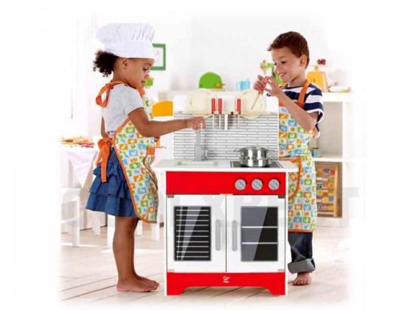 آشپزخانه کودک چوبی City Café Play Kitchen Hape خانه بازی