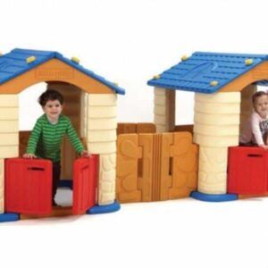 مجموعه دو کلبه خانه کودک با کیفیت بالا مناسب بازی کودکان بالای 1 سال در مهدکودک،خانه بازی،منزل و...
