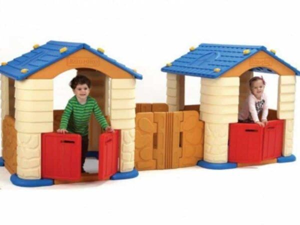 مجموعه دو کلبه خانه کودک با کیفیت بالا مناسب بازی کودکان بالای 1 سال در مهدکودک،خانه بازی،منزل و...