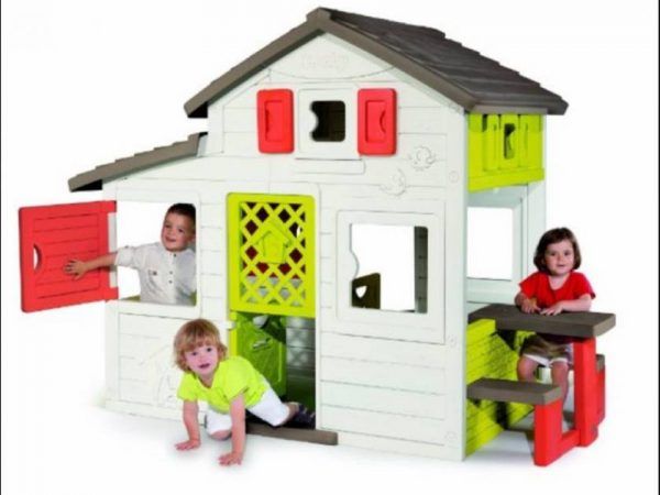 کلبه بازی کودک دوستان Smoby دوبلکس و مقاوم در برابر نور خورشید مناسب مهدکودک،خانه بازی،منزل و...