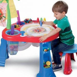 میز نقاشی کودک little tikes با قابلیت چرخش صفحه و دارای صندلی مناسب منزل،مهد کودک،پیش دبستانی و...