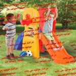 مجموعه بازی سرسره و صخره نوردی،شامل یک سرسره،بخش صخره نوردی برای کودکان نوپا،حلقه بسکتبال،سه مدل توپ فوتبال،بسکتبال و بیس بال مناسب کودکان 2 تا 6 سال