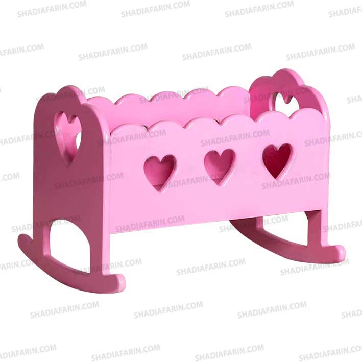 گهواره عروسک چوبی 1 گهواره عروسک چوبی